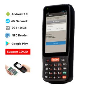 Braketler Android Handheld Mobil Pos Terminal Kırmızı PDA Kamera Tarayıcı RFID Okuyucu WiFi 4G Bluetooth Veri Toplayıcı