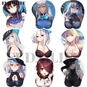 Мышиные навесные запястье отдыхают амия Skadi Essusiai Arknights 3D Mousepad Hand Wrist Rest Mouse Pad Mousepad Silicone Oppai Soft Mouse Mate Office Office Otaku Y240423