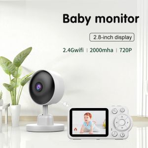 Monitors 2023 Yeni Varış 2.4G Kablosuz Audiovideo Çok Fişmancıları Bebek Monitörü HD Gece Görme Kamerası 2,8 inç ekranlı