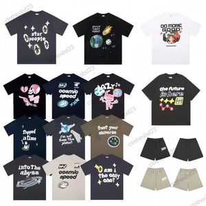 Kırık Gezegen T-Shirt 1: 1 Kaliteli Tasarımcı T-Shirt Köpük Mektubu Baskı Yüksek Sokak Modeli Gevşek Günlük Çok Yönlü Modaya Gizli Erkek ve Kadınlar Kısa Kollu T-Shirt