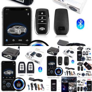 Yeni Yeni Universal Otomatik Uzaktan Başlat Durma Kiti Bluetooth Cep Telefonu Uygulama Kontrol Motoru Ateşleme Açık Bagaj PKE Anahtarsız Giriş Araba Alarmı