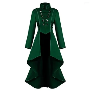 Sıradan Elbiseler Retro Medieval Steampunk Kostümleri Gotik Cosplay Kadın Tail Ceket Leydi Victoria Ceket Cadılar Bayramı Partisi Smokin