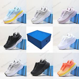 One M Bondi 8 Women Road Running Shoes Highking Shoe Breathable Mens ao ar livre Hokah Low Shoes Big Size 46