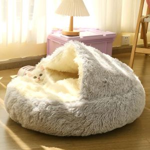 Paspaslar yeni kış sıcak orta ve büyük kedi yatağı artı peluş kanepe uyku mat dört mevsim genel evcil hayvan malzemeleri