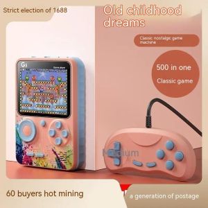 Oyuncular Yeni G5 Handheld Game Machine Renkal Macaron Oyun Makinesi 500 Bir Renk Ekran Retro Nostaljik Çocuk Oyuncakları