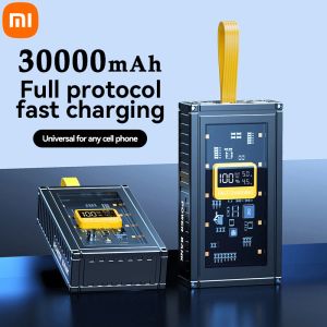 Банк Xiaomi 30000MAH Power Bank Eightport Twoway Fast Fasting, подходящая для Samsung iPhone xiaomi.