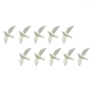 Dekoratif çiçekler 10 adet küçük beyaz güvercin modeli mini simülasyon ev aksesuarları masaüstü süs reçine zanaat peri yapay sevenler