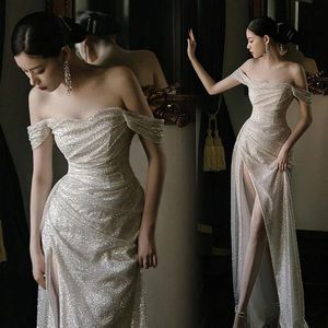 2024 Berta Sexy Off Ombro Sereia Vestidos de noiva Lace 3D Applique Swee