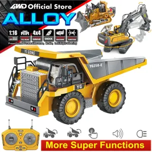 Auto 4wd Super Engineering Vehicle Remote Control RC Car Radio Off Road 4x4 Dump Dump Dump Bulldozer Kids Toys Regalo