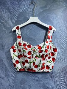 100% хлопковые женщины Camisole Summer Spaghetti Brap Brap Fruit