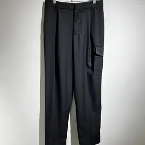 Erkekler Pantolon 2024ss Düz Tüp Yün Takım Kargo Erkekler Takipler Joggers Sıras Tutarıları Kadın Pantolon Sokak Giyim Giyim Teknoloji Giyim