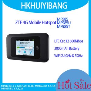 Маршрутизаторы разблокированы ZTE ATT MF985 MF985T MF985U LTE Mobile Hotspot 600 Мбит / с портативного беспроводного маршрутизатора Wi -Fi 2*TS9.