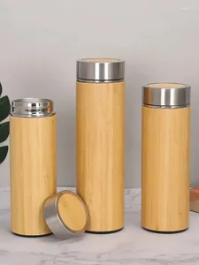 Бутылки с водой ежедневные предметы первой необходимости бамбуковая оболочка изоляция чашки внутренней вкладыш