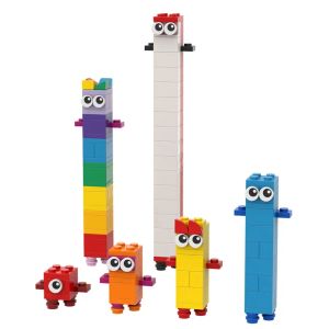 Blocks MOC Número de desenhos animados Bricks Definir brinquedos Educação Infantil Matemática Construção Digital Tijolo Para Crianças Aprendizagem de Desenvolvimento Cerebral