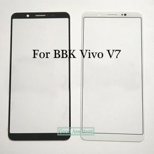 Фильтры черные/белые высококачественные 5,7 дюйма для BBK Vivo V7 Lins Стеклянный экран Передний внешний стеклянный объектив Бесплатная доставка