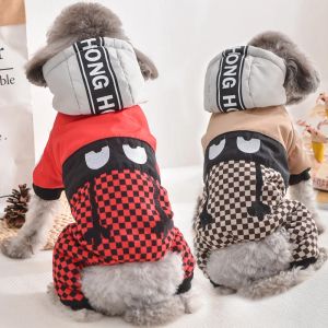 Parkas Luxus warm warm Hunde Kleidung Winddicht Hoodie mit Pullover Hanteltren Winter Haustier Down Parkas Jacke Welpe Chihuahua Yorkie Outfit