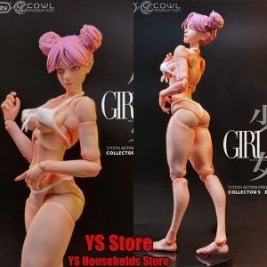 Bambole limitate azionarie romenkey x cowl 1/12 ragazza super flessibile corpo delicato modello di intaglio dipinto dipinto figure cot da 6 