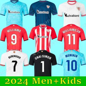 23 24 kulüp futbol formaları Berenguer 2023 2024 Muniain Atletik Bilbao ev uzakta Williams futbol gömlek Raul Garcia Villalibre Jersey Sancet Erkekler ve Çocuk Taraftar Kitleri