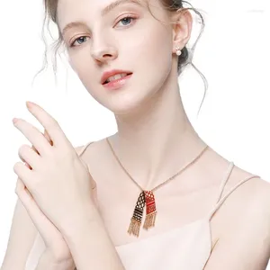Colares pendentes Colar em forma de cachecol em forma de cachecol de comprimento ajustável Corrente de clavículas Chain de jóias de gargantilha da moda para mulheres
