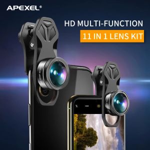 Фильтры Apexel Camera Phone Lens Kit WideAngle макро -объектив Полный цвет/фильтр град CPL ND Star Filter для iPhone Смартфон DG Series Kit