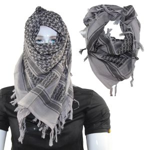 Eşarplar Av Ordusu Askeri Taktik Keffiyeh Shemagh Desert Arap Eşarp Şal Boyun Kapağı Baş Kafa Yürüyüşü Airsoft Atış Aksesuarları