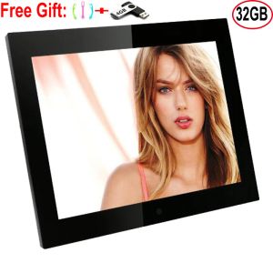 Frames 15 Zoll Bildschirm LED Backlight HD 1280*800 Digital Photo Frame Electronic Album Bildmusik Film Vollfunktion Gutes Geschenk