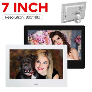 Frame da 7 pollici Frame di foto LED Digital Picture Frame 800x480 HD Electronic Photo Album Alarm Clock MP3 MP4 Music Player con telecomando