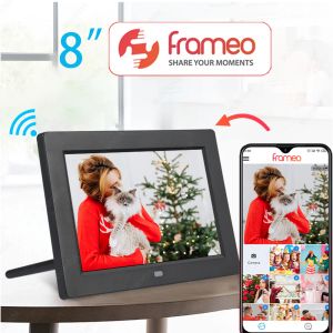 Рамки 8 -дюймовый Wi -Fi Frameo Digital Photo Frame 1280x800 IPS HD Экран Электронный фотоальбом Smart Picture Display с Wi -Fi