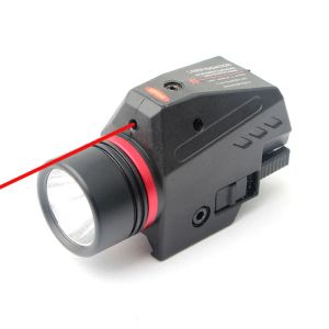 Işıklar Asılı Taktik Tabancalı Kırmızı Lazer Görüş Tabanca LED FİLDİSİ 3 Mod 20 mm Picatinny Ray Montajı için Ayarlanabilir Silah Işıkları