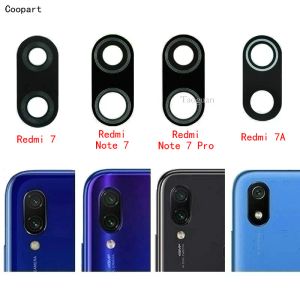 Кабели 2pcs/lot coopart Новое задних задних камеры Стекло для Xiaomi Redmi 7 7a 8 8a Redmi Note 6 7 Pro с наклейкой