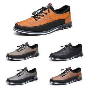 Gai Erkekler Sıradan Ayakkabı Siyah Brwon Turuncu Deri Moda Moda Erkek Ayakkabı Nakış Çalışan Spor Ayakkabıları Moda Eğitmenleri