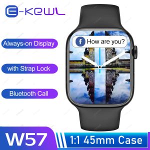 Смотреть оригинальные W57 Smart Watch Men Men Women 2022 Passlock всегда на дисплее Bluetooth Calls NFC IWO15 Smart Wwatch для Xiaomi Apple Phone