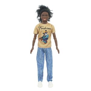 Sıcak satan Ken Doll, Moda Erkekler Bebek ve Dokulu Giysiler Aksesuarları, Çocukların Evde Özgür Giyim ve Eşleştirmeleri İçin DIY Bebek Bebekleri ve Bebek Vücutu
