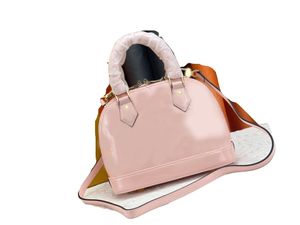 Классическая модная патентная кожаная сумка с ракушкой многоцветная женская тотация с одним плече