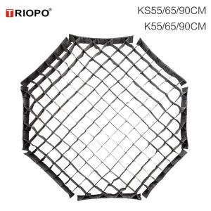 Studio Triopo 55cm 65cm 90cm 120cm Triopo Katlanabilir Softbox Octagon Şemsiye Yumuşak Kutusu (sadece ızgara) için petek ızgarası