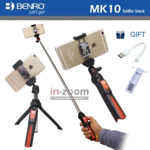 Палочки Benro Mk10 Handheld Desktop 4 в 1 Extendable Selfie Stick Live Holder Bluetooth Пульт дистанционного управления для iPhone GoPro Huiwei Mi Phone