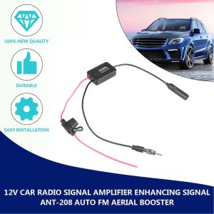 Alıcılar Kabidumei 12V Araba Radyo Anten Anteni FM/AM Radyo Sinyal Amplifikatör Bulucu Araba Antenleri Astarlar 80108MHz Deniz Teknesi Otomatik