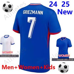 2024 FRENCH EUROCUP HOME AWACH Jersey Mbappe Futbol Formaları Dembele Saliba Maillot de Ayak Erkekler Hayranlar Futbol Gömlek Çocuk Setkit