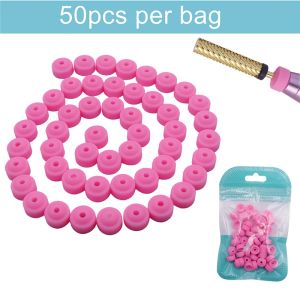 Bitler 20/50 PCS Tırnak matkabı plastik koruma pembe kapakları 3/32 