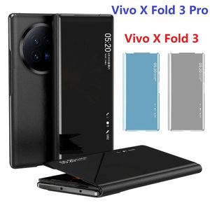 Vivo X için Ayna Touch 3 Pro 3 Pro Vaka Pencere Flip Kitap Uyku Koruma Akıllı Kapak Uyandır