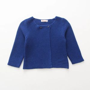 Sweaters lacivert Hardigan Bebek Kız Ceket Kazak Bahar Dış Giyim Uzun Kollu Bebek Örme Kıyafetler 1 2 3 Yaşındaki Okc195127