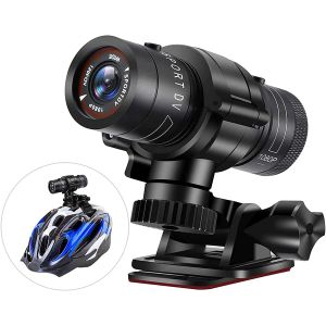 Câmeras Full 1080p HD Ação Câmera de ação ao ar livre Bike de motocicleta Câmera de capacete esporte DV Video Video DVR F9 Mini câmerta de câmera de vídeo