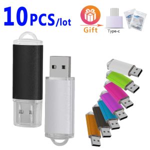 Приводы 10шт/лот бизнес для торгов Оптовые USB Flash Drive USB 64 ГБ 32 ГБ бесплатная доставка 16 ГБ 8 ГБ 128 ГБ ручки 8 ГБ Thumb Drive