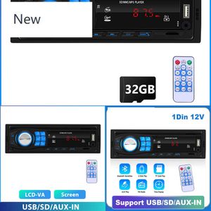 Новый автомобильный радио Digital Bluetooth Mp3 -плеер FM Audio Stereo Music USB SD с входной TF Card в Dash Aux