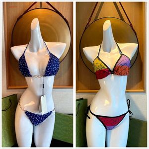 Costume da bagno designer da bagno cravatta stampata in mesh abito mesh bikini set set set set sexy triangolo a pieghe floreale vintage costume da bagno floreale R1