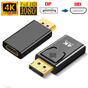 4K 1080p DisplayPort с HDMI-совместимым адаптером DP Мужчина-Женский HD-телевизор HDMI-совместимый видео кабель для ноутбука для ПК ТВ-ноутбука