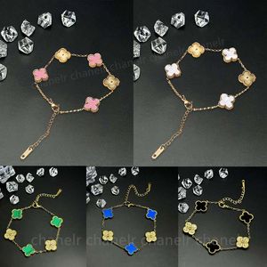 Lüks bilezik Vanclef Clover Kadınlar İçin Dört Yaprak Mücevherleri Cazibe Tasarımcısı 4 Gümüş Hediye Altın Kadın Çiçek Zincirleri ıstakoz Desiztxv#