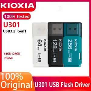 Drives Kioxia USB Transmemory Flash Drives Black/White/Blue 64 ГБ/128 ГБ/256 ГБ U301 Pendriver