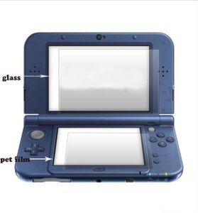 Üst Temperlenmiş Cam LCD Ekran Protectorbottom Pet Clear Tam Kapak Nintendo Yeni 3DS için Koruyucu Film Koruma XLLL 3DSXL3DSLL9636270