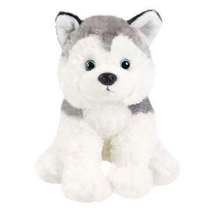 Yastıklar 30cm Husky Bebek Siyah Beyaz Köpek Peluş Oyuncaklar Sevimli Yumuşak Atma Yastıkları PP Pamuklu Yüksek Kaliteli Hayvanlar Kız Doğum Günü Hediyesi